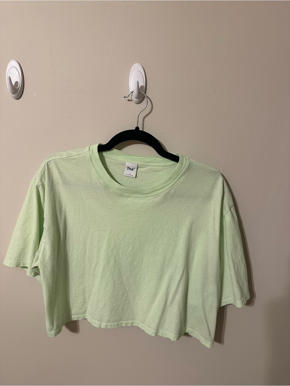 TNA Cropped Boxy Cropped Tee in Light Mint
